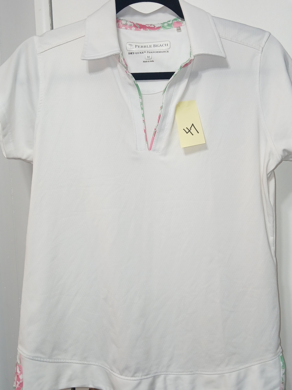 Pebble Beach Women’s White Performance Polo